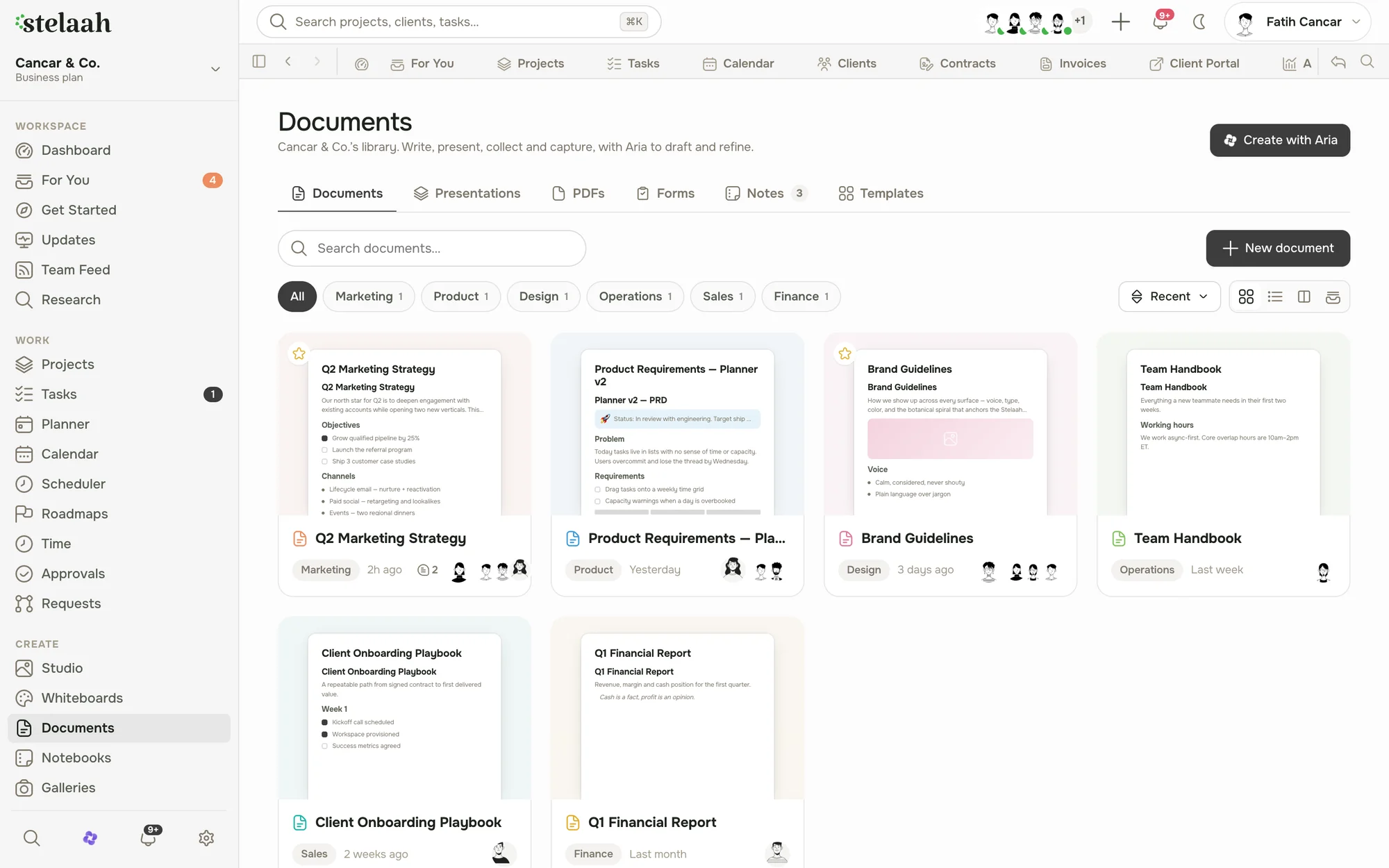 a collaborative document with comments and an AI draft